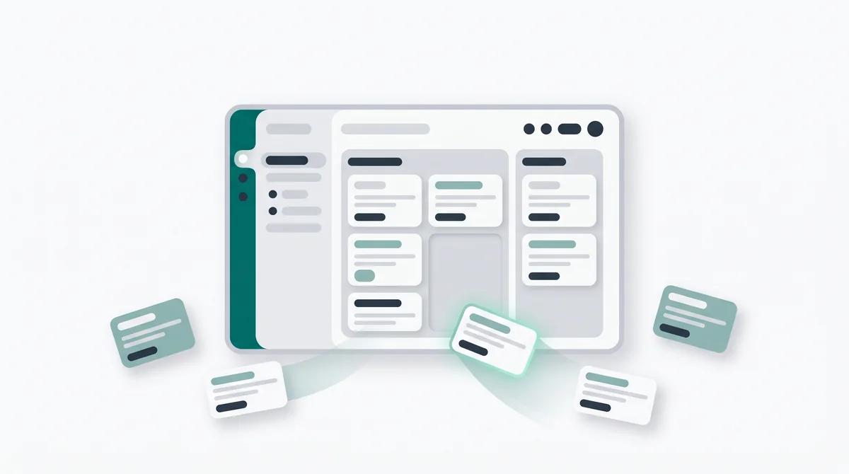 Related task and idea cards gathered into one tidy space